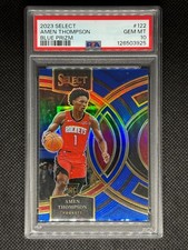 AMEN THOMPSON PSA 10 RC 2023 Select Premier BLUE PRIZM #122