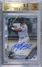2019 Bowman Draft Chrome Pick Refractor Peyton Burdick BGS 9.5 GEM MINT Auto ya6