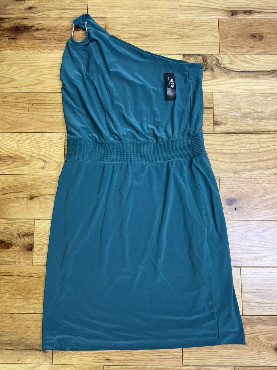 white house black market one shoulder dress Petite One-Shoulder Ruched Maxi Dress