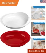 Non Slip Scoop Plates for Disabled Adults with Limited Mobility - 2 Pack