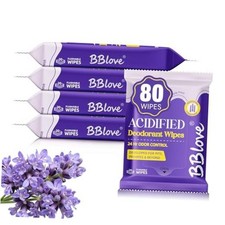 Acidified Body Wipes - 24H Odor Control, pH Balanced for Underarms Whole