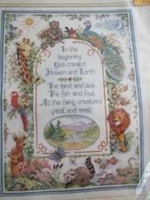 Animals Counted Cross Stitch Kit In The Beginning Dimensions Vintage