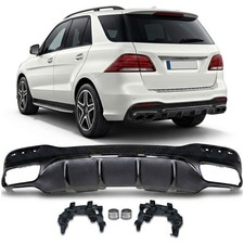 Heckdiffusor Schwarz PP (Polypropylen) f&uuml;r Mercedes GLE W166 SUV Bj. 2015-2018