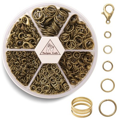 Handyman Crafts Jump Rings Kit With1000PCS Open 40PCS 12mm Bronze 
