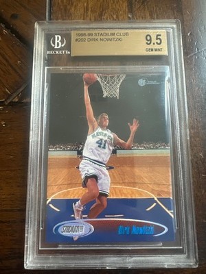1998-99 TOPPS STADIUM CLUB DIRK NOWITZKI RC #202 BGS 9.5 GEM MINT PSA CGC SCG