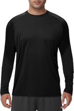 Long Sleeve Shirts for Men - Quick Dry Moisture Wicking UV UPF Sun Protection