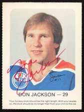 Don Jackson Signed 1982-83 Red Rooster RC Edmonton Oilers