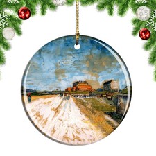 Van Gogh Road Running Beside The Paris R Christmas ornament city travel souvenir