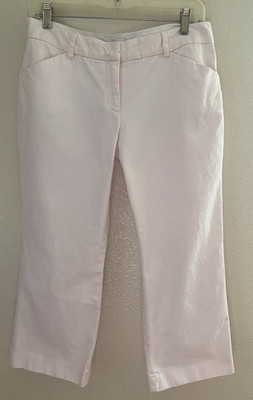 Express Editor Women's Size 6 Pink Capri Cropped Pants w/Pockets 100% Cotton