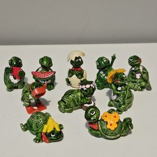 Complete set Vintage 1990s Kinder Egg x 10 Tiny Terrapins Turtle figures RARE