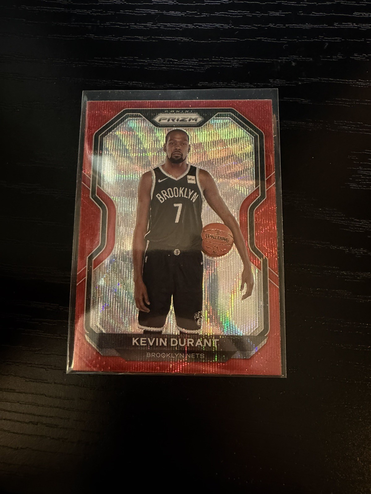 2020-21 Panini Prizm Basketball Kevin Durant Red Wave #81 Brooklyn Nets