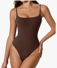 Avidlove Tank Top Bodysuit for Women Square Neck Double Lined Body Suits