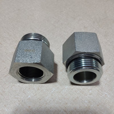 Hydraulic Fitting 1'' Male O-Ring Boss ORB X 3/4'' Female NPT Pipe 2 piece 2x pack