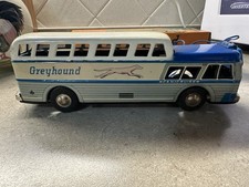 Tin Litho 1959 Greyhound Lines Bus Scenicruiser Express Battery Toy , Japan /Box