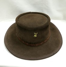 Overlander Genuine Leather Australian Outback Hat XL Brown