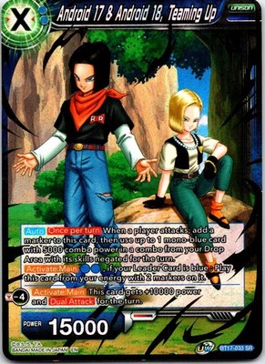 Android 17 & Android 18, Teaming Up Foil Super Rare Ultimate Squad BT17-033