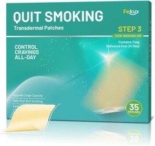 Nicotine Patches Step 3, 7mg Nicotine Stop Smoking Patches, 35 Count Quit Smokin