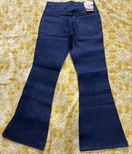 VTG 1970's LEVI'S 684 BIG BELL BOTTOM JEANS DEADSTOCK ORANGE TAB USA 32X34"LONG