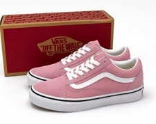 Vans Old Skool Women's 7 Pink Dawn White Low Top Skate Sneakers Casual Shoes