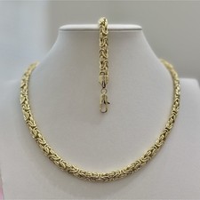 Juego de pulsera gargantilla 7 pulgadas 17 pulgadas alta calidad laminada en 14k