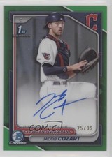 2024 Bowman Draft Chrome Prospect Green Refractor 25/99 Jacob Cozart Auto 14a1