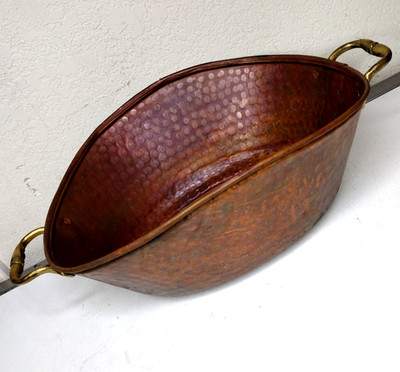 Vintage Made in Turkey Basin Middle Eastern Hand-Hammered Metal NOT For Food Use