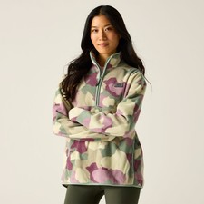 Dare 2b Women's Amble Quarter Zip Fleece - Glacier Green Abstract Print