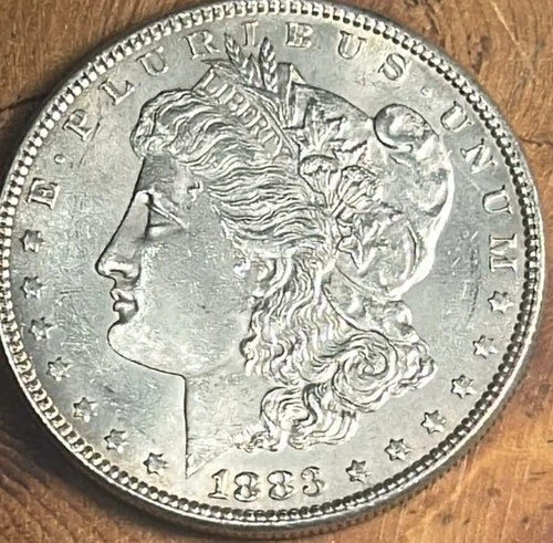 1883 Morgan Silver Dollar AU+ Original Luster Sharp Strike