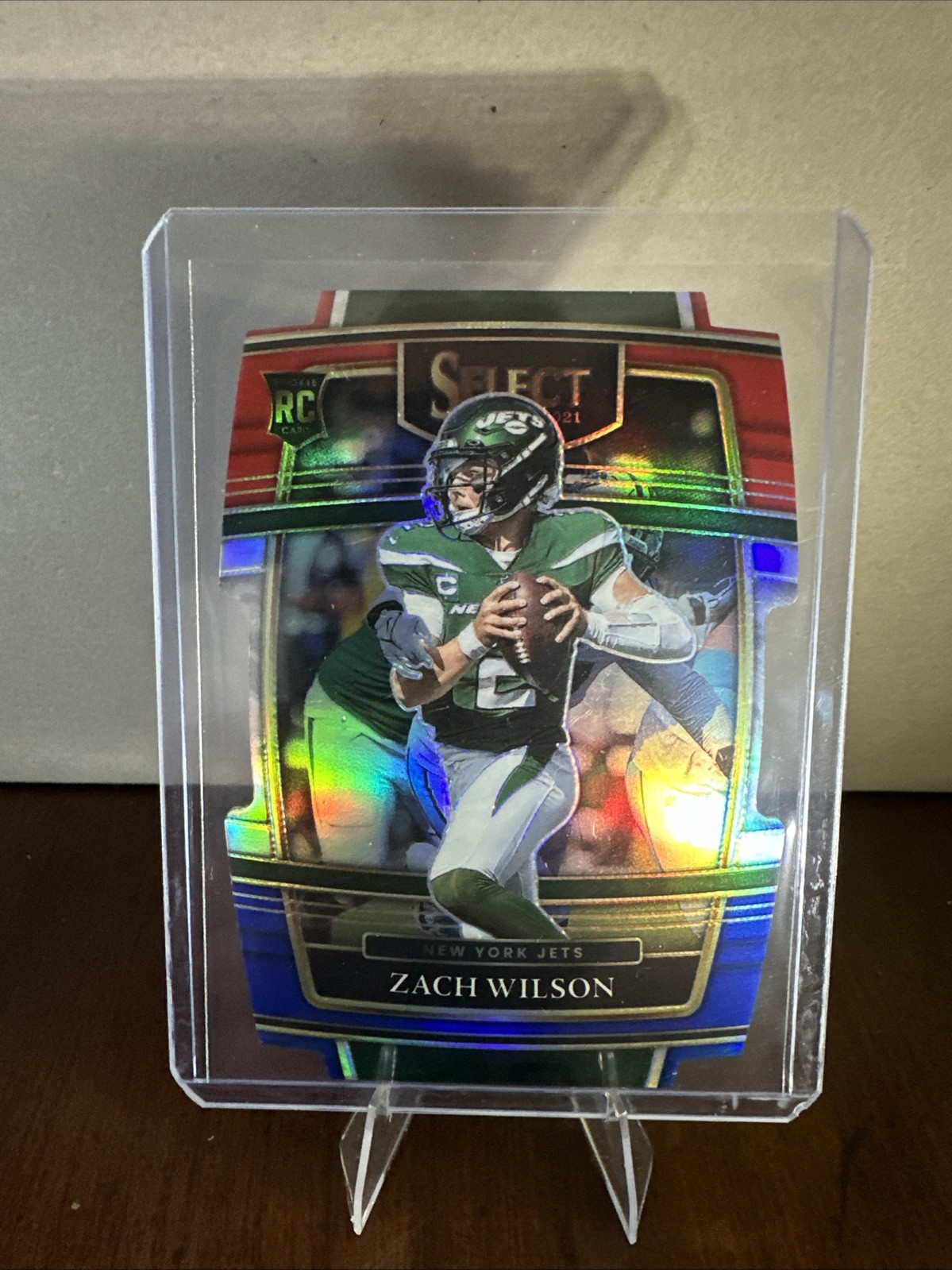 2021 Select Zach Wilson Concourse Red Blue Prizm Die Cut Rookie #44