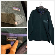 Vintage 90's Patagonia Synchilla Snap-T Fleece Men's Size L Forest Green