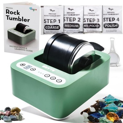 Rock Tumbler Medium Mint Green 3-Speed 9-Day Timer Ages 8+ Indoor Quiet Polisher