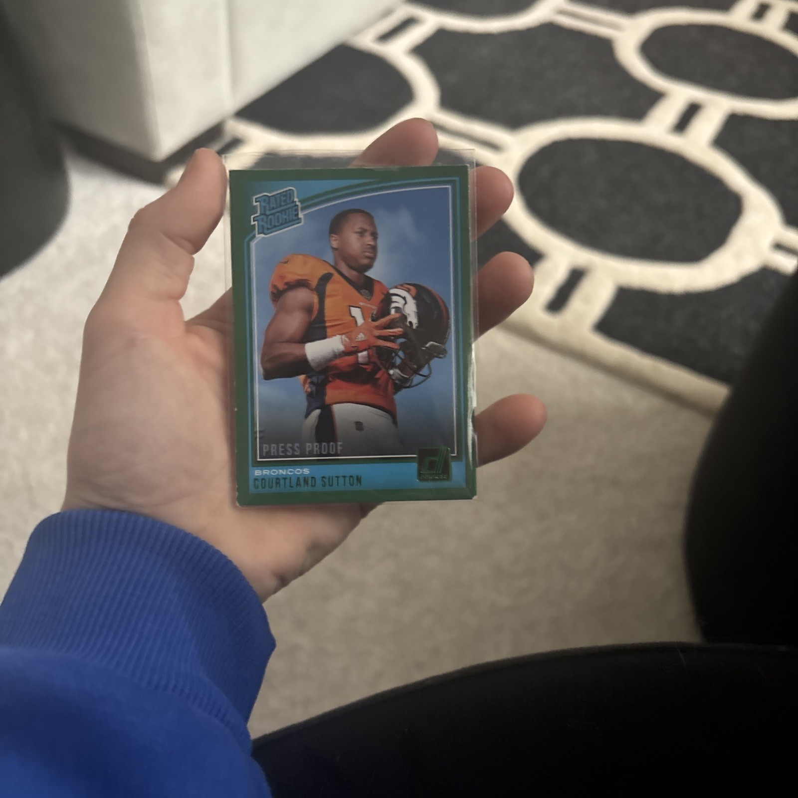 2018 Panini Donruss - Rated Rookie Courtland Sutton #312 Press Proof Green (RC)