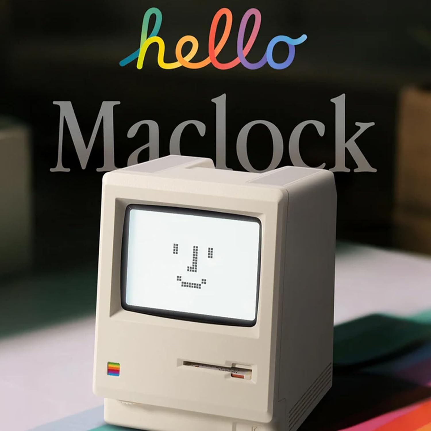 Retro Maclock Macintosh Alarm Clock A Desktop Ornament with Digital LED Display