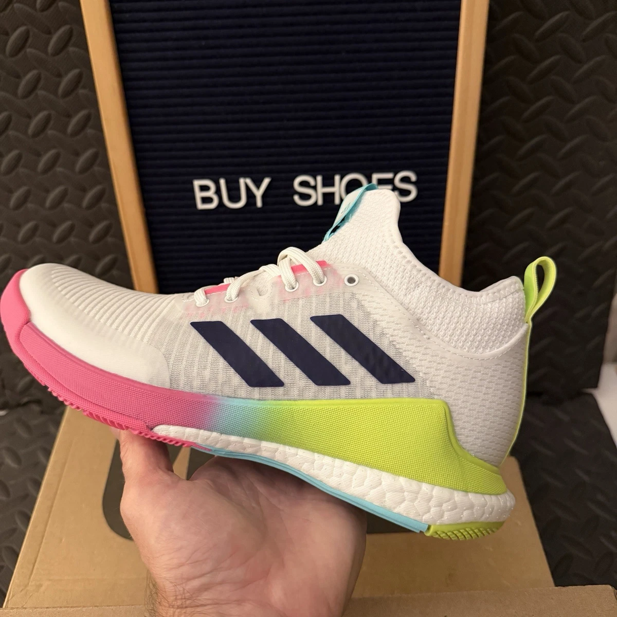 adidas Crazyflight Mid White Purple Pink W for sale | eBay
