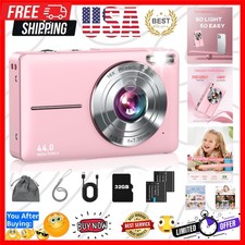Digital Camera, FHD 1080P Point and Shoot Camera for Kids Teens Starters, wit...