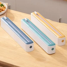 Cling Film Dispenser Saran Wrap Dispenser with Cutter 2 In 1 Cling Wrap Cutter