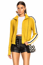  195 NORMA KAMALI side stripe turtleneck jacket - Yellow - Medium M