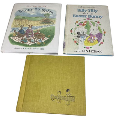 Lot 3 Children Easter April Fools HB Books Silly Tilly  Bunny Bungalow Vtg