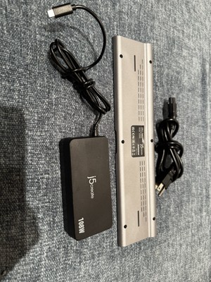 j5create JCD543 USB-C Triple Display Docking Station with 108W PD Fast Charging