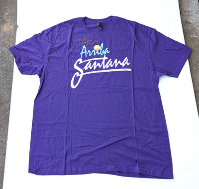 Signed WWE TITO SANTANA Purple T-Shirt Autographed 2X Large 100% Soft Cotton NEW