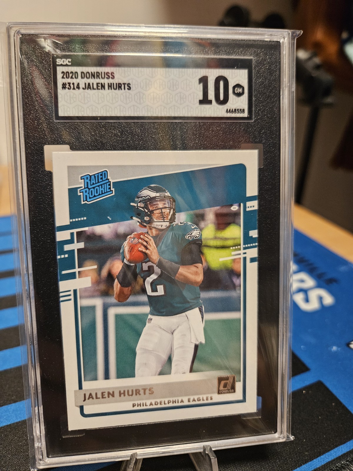 2020 Donruss Jalen Hurts #314 Base RC SGC 10 Gem Mint Philadelphia Eagles