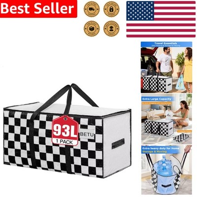 Moving Storage Bags 1 Pack Heavy Duty PE Large Tote Collapsible Camping Packi...