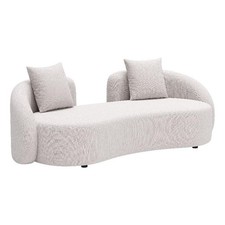 ZUO Sunny Isles Powder Coated Aluminum Frame Loveseat in Beige