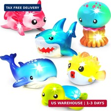 Under the Sea Light Up Bath Toys, 6 Pack  Water-Activated Light Up