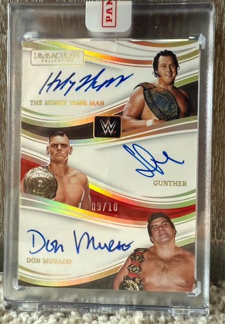 WWE Immaculate Triple Auto Gunther Honky Tonk Man Don Muraco Auto /10 IC Champs