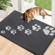 Dog Door Mat for Muddy Paws, 24"X36" Super Absorbent Dog Mats for Indoor