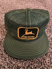 Vintage full Mesh Snapback Trucker Hat Cap Patch K USA Louisville JOHN DEERE