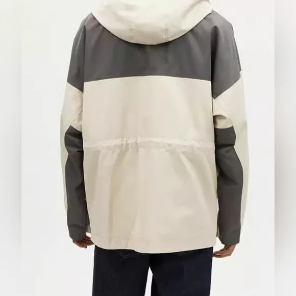 Coach Color Block Functional Jacket Mens XL Khaki Orange Gray NWT Outlet - Image 3 of 4