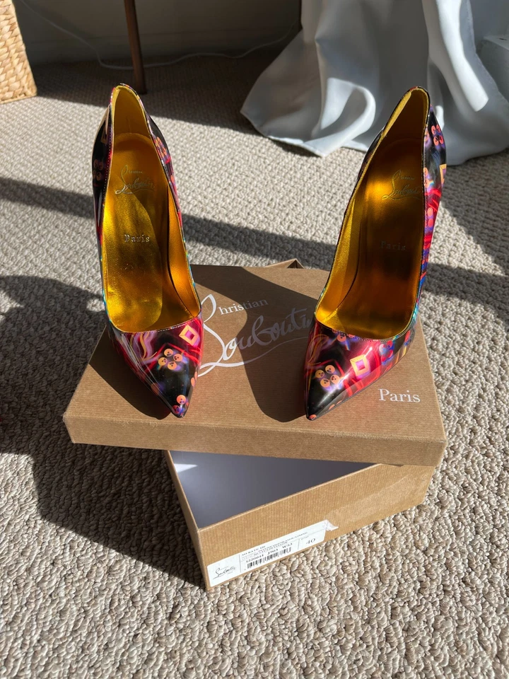 Christian Louboutin Brand new women heels stilettos pumps multicolor size 9.5/40 - Image 2 of 3