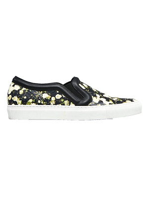 GIVENCHY Floral Leather City Court Slip On Low Top Trainers Sneakers Size 37